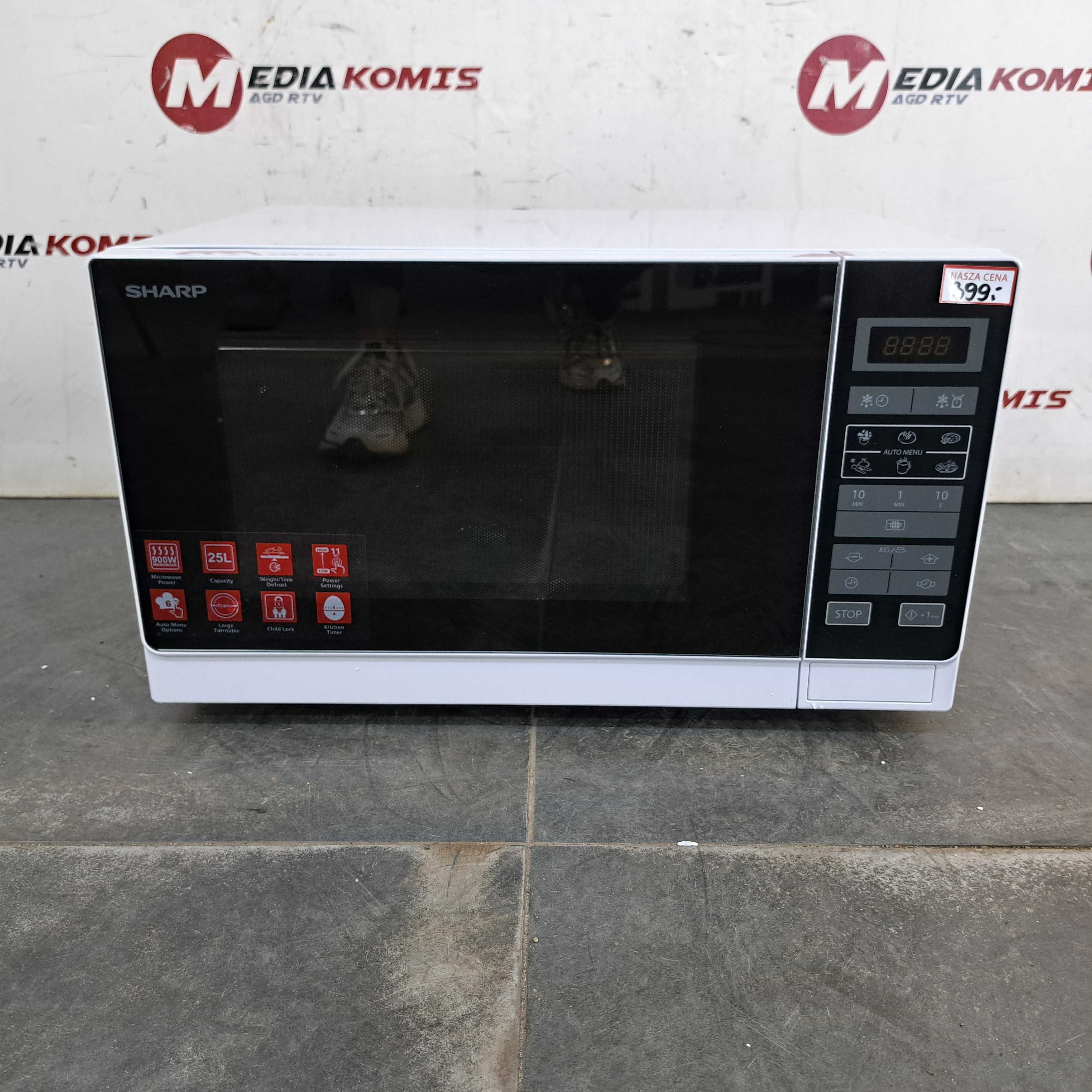 KUCHENKA MIKROFALOWA SHARP R342WW [2lata-gwar] 25 litrów/800W