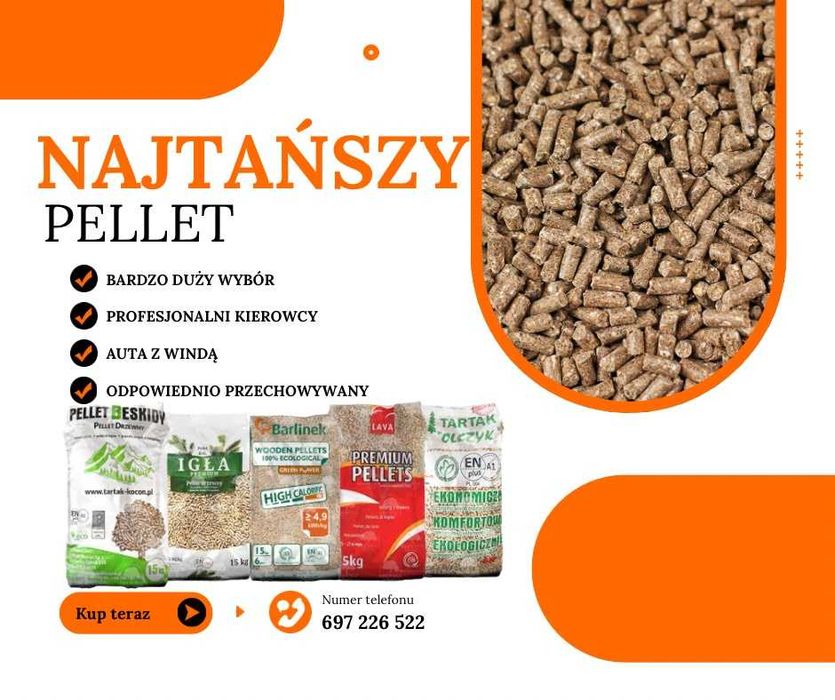 Pellet NAJTAŃSZY oraz pellet a1 Drewnut Olczyk Feniks Lava Gratis A2