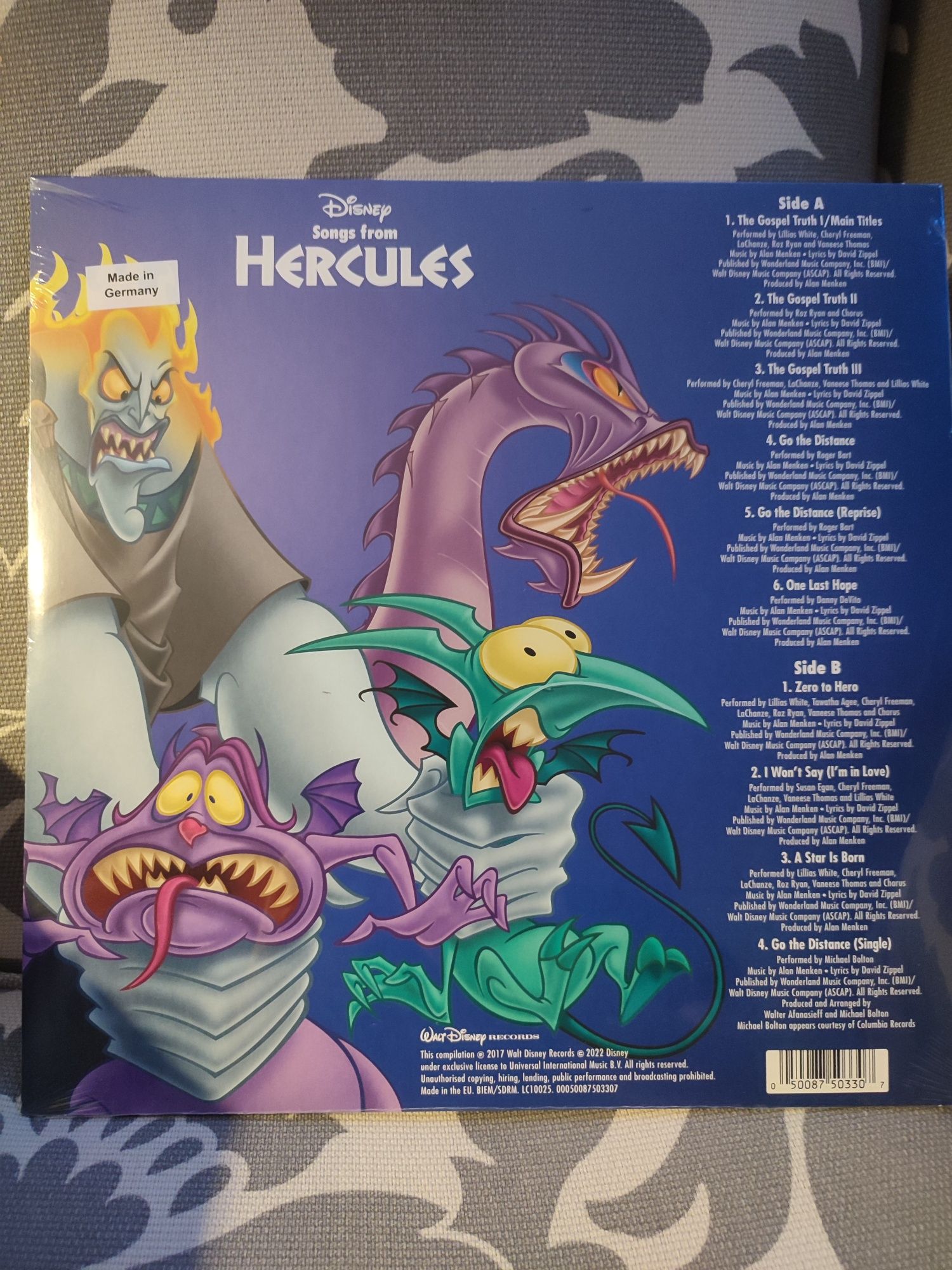 Disney songs from Hercules vinyl winyl okazja na prezent