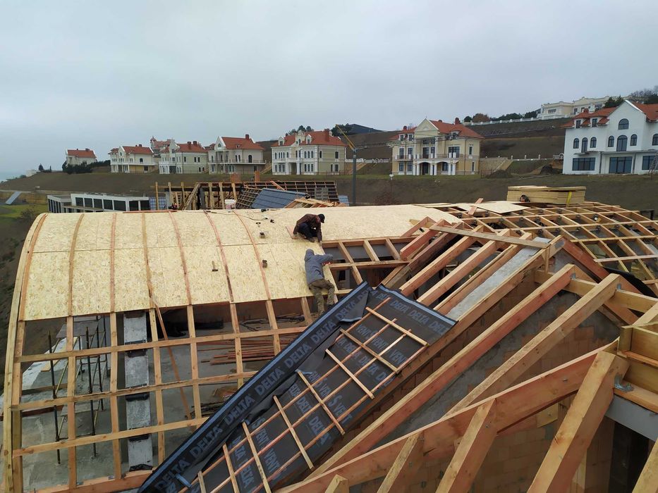 Кровельные работы Монтаж Черепицы Реконструкция Ремонт Утепление Крыши