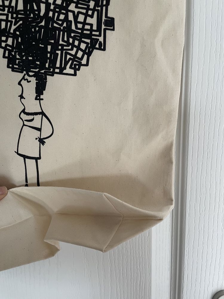 Duza torba eko shopper z plotna z nadrukiem