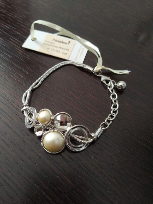 Pulseira prateada anti-alérgica, elegante - Primadona - Nova!