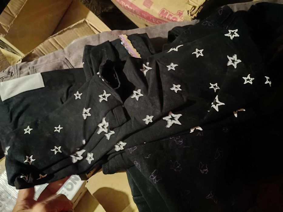 Legginsy i inne spodnie dla dziewczynki 10 szt paka ubrań