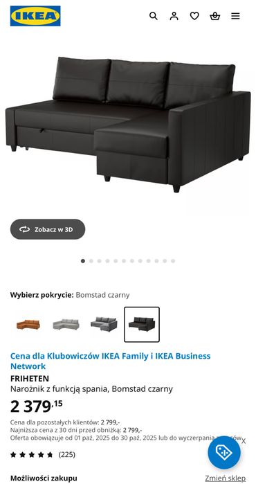 Kanapa Friheten IKEA
