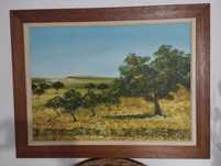 Quadro pintado há mão 
Paisagem alentejana 
quadro grande 
Medida - C
