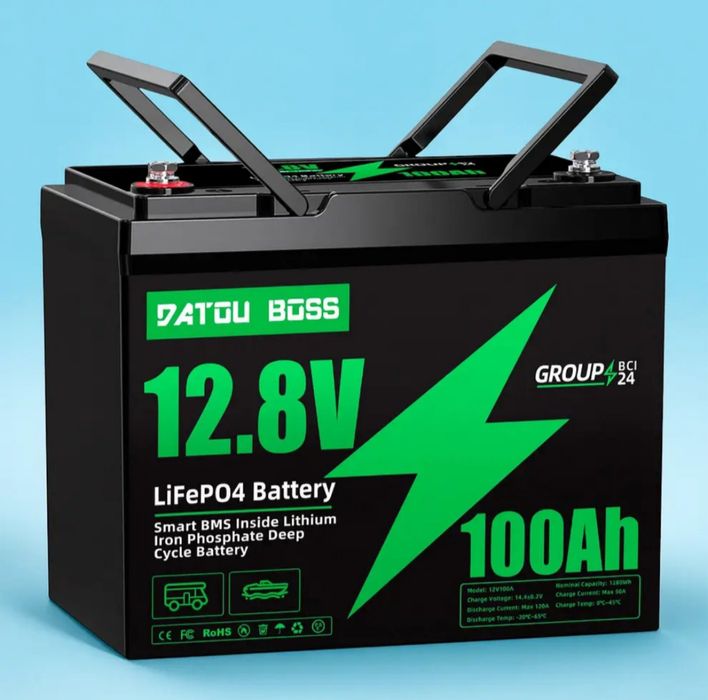 Акумулятор LiFePO4 DATOUBOSS-01 12.8V 100Ah з BMS, літій-залізо-фосфат