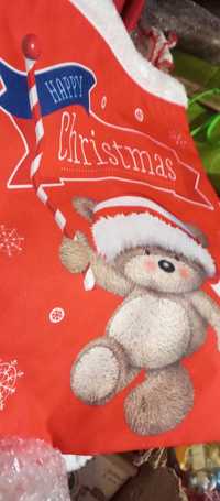 Мешок рождество мишка Тедди плотный фирменный