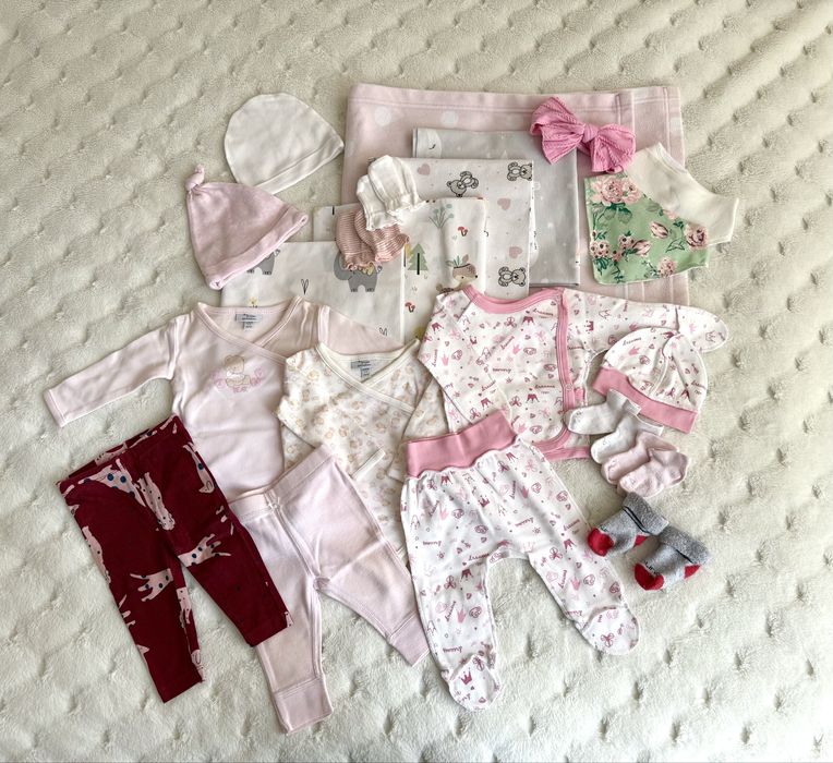 Комплект одягу 0-3 міс. Плед, конверт, ковдра в дитяче ліжечко