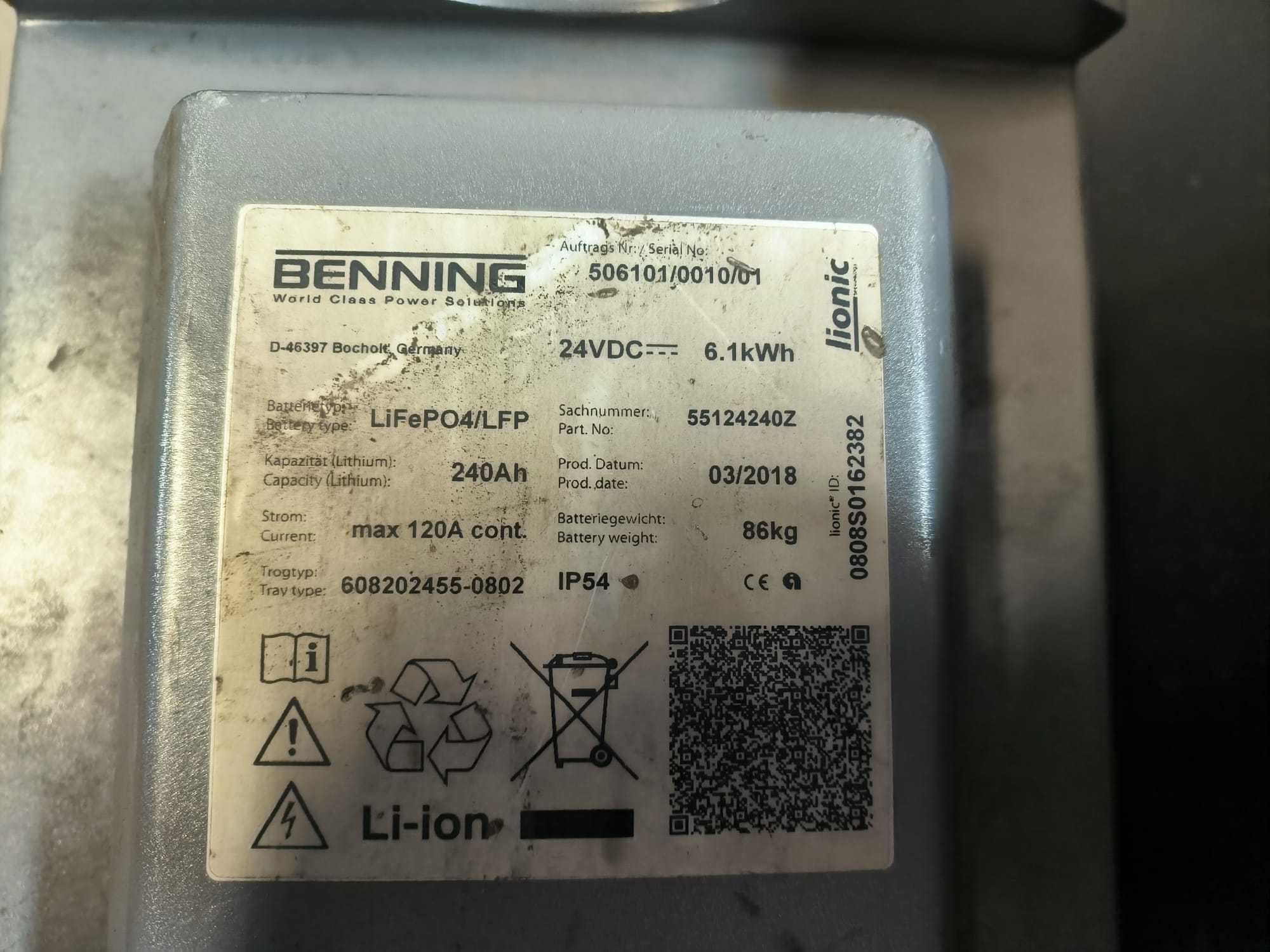 Bateria Li-Ion 24V do wózka widłowego24V/240AH lifepo4/lfp