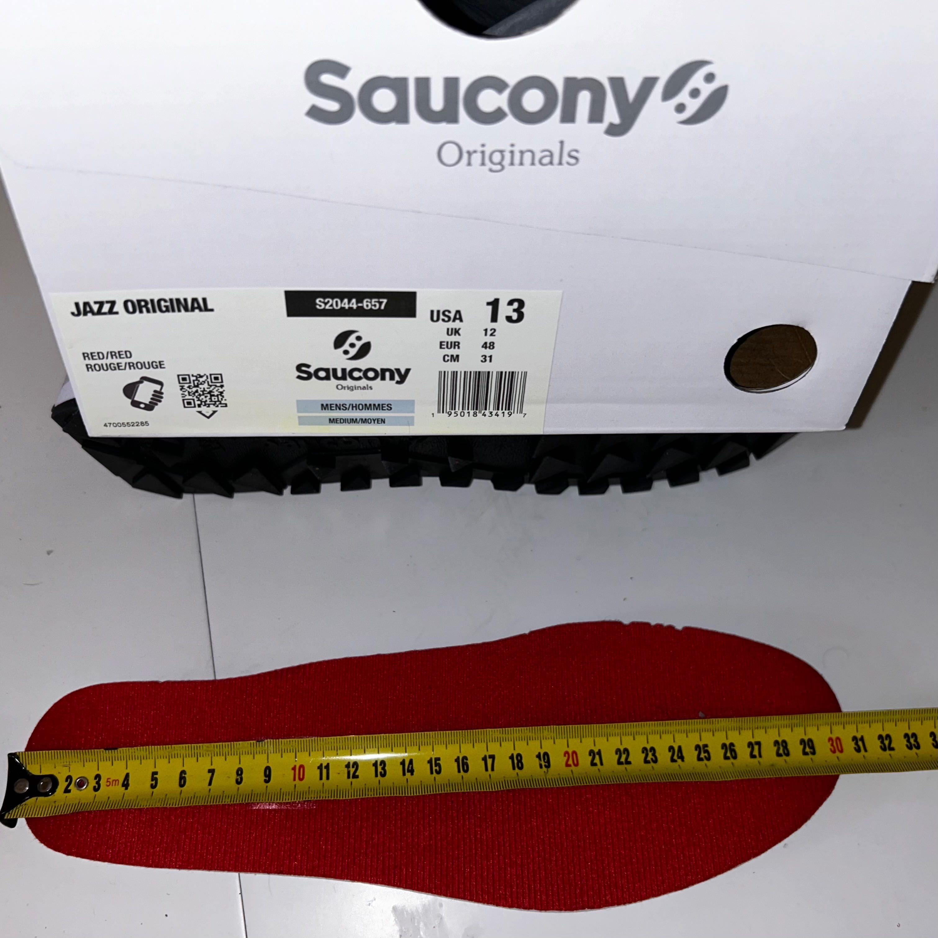 Sneakersy SAUCONY r. 48 - 30 cm - 47 buty czerwone