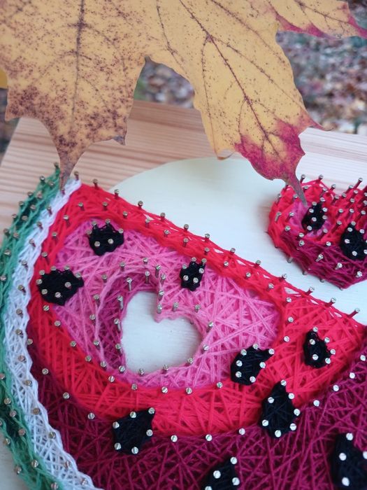 Картина із ниток. Кавун. Подарунок