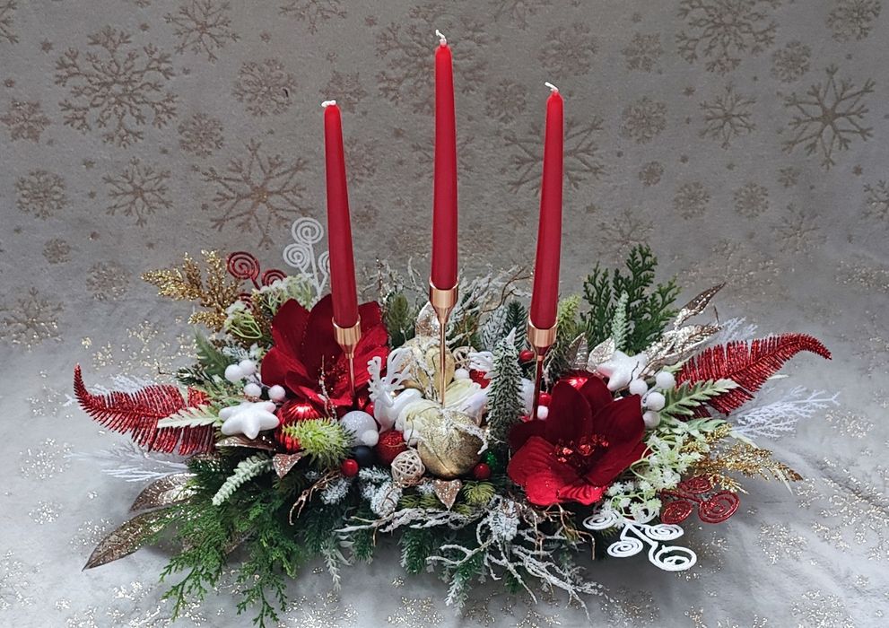 Duży stroik świąteczny