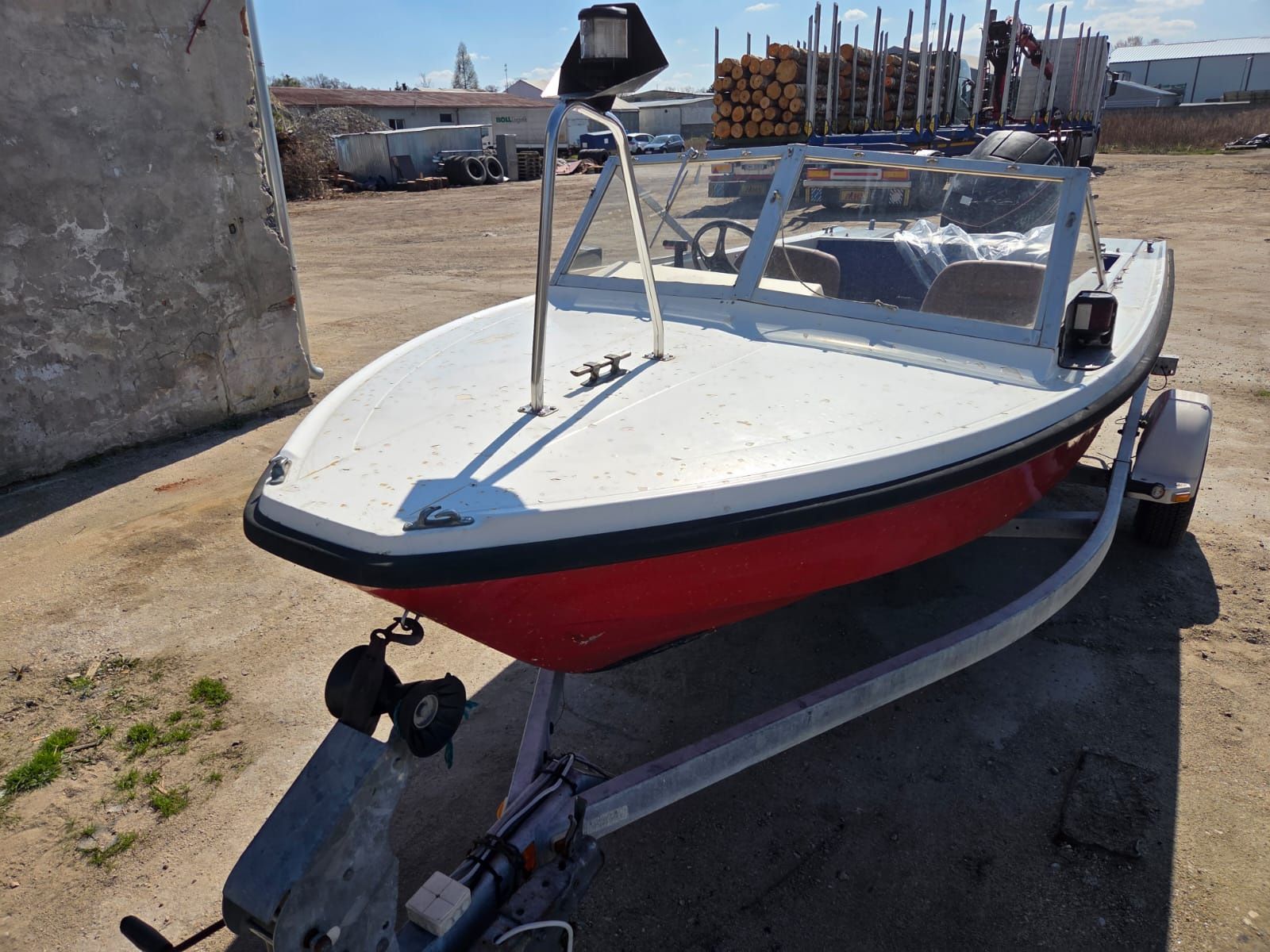 Łódz motorowa motorówka Evinrude 175 km przyczepa komplet