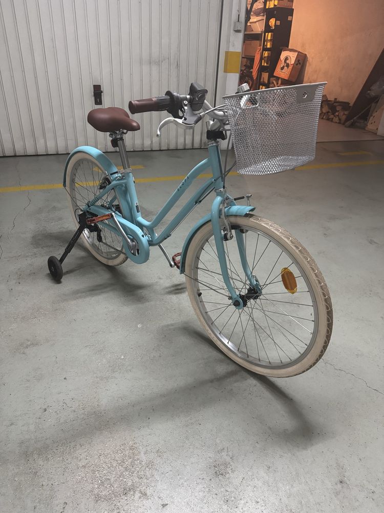 Bicicleta menina Elops roda 24 com cesta