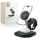 Tech-Protect Qi15W-A46/3In1 Magnetic Magsafe Wireless Charger Black