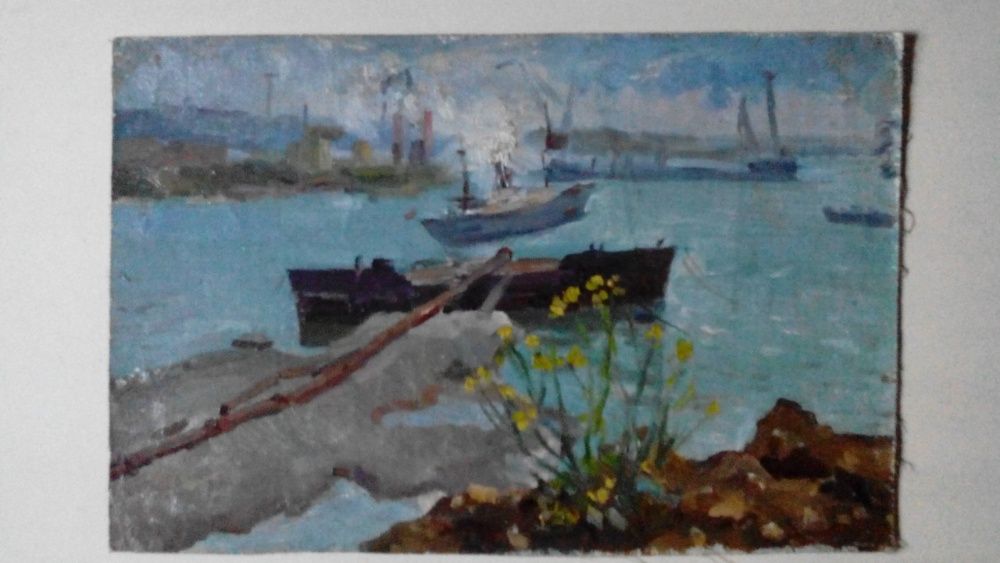 В Одесском порту 1972г. Давид Варновицкий (1915)