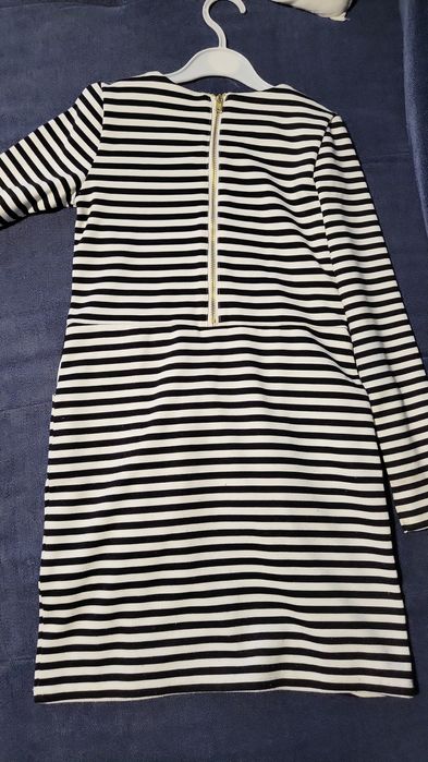 sukienka w paski długi rękaw H&M 122/128