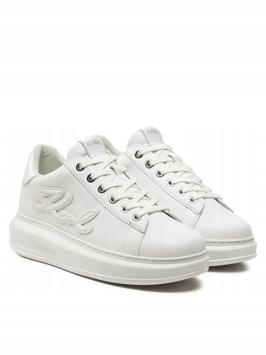 Karl Lagerfeld 38 Buty Damskie Kapri Kl62511A Białe T500