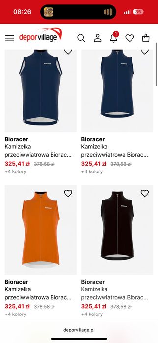 Kamizelka rowerowa przeciwwiatrowa Biorace r L