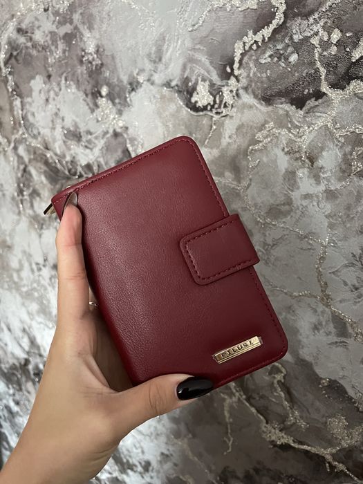 Гаманець жіночий бордо з еко-шкіри