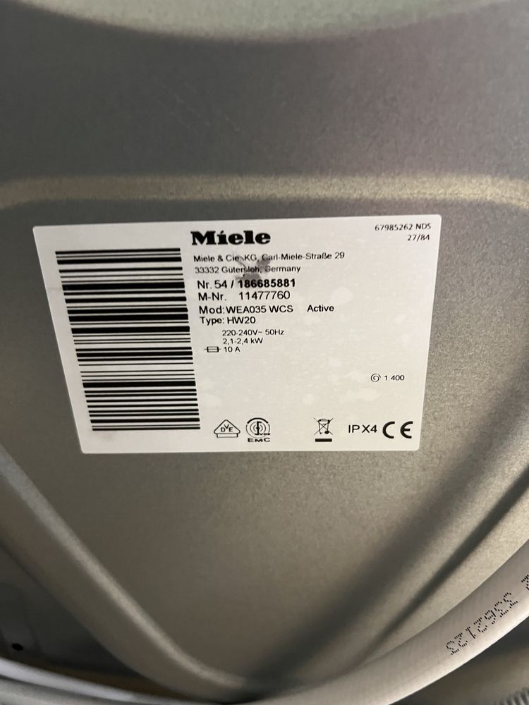 Нова пральна машина Miele W1