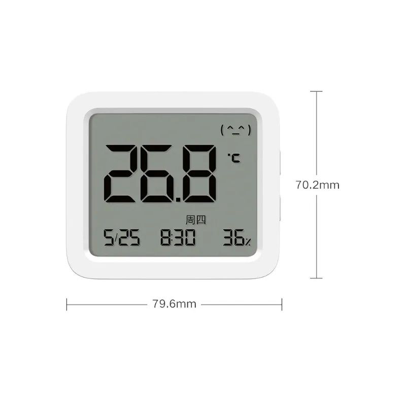 Термометр/гигрометр/часы Xiaomi Mi Temperature and Humidity Monitor 3