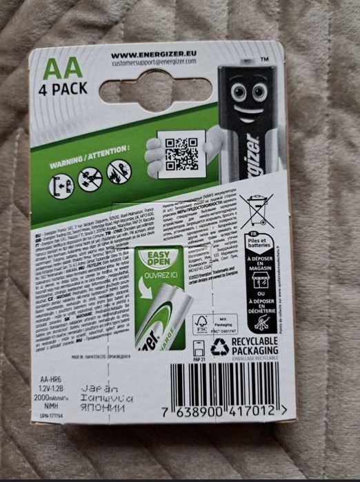 Akumulatorki Energizer 4x2000mAh