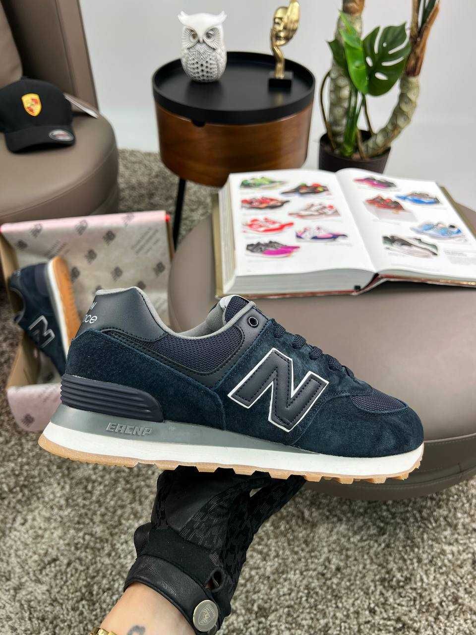 Чоловічі кросівки нью беланс New Balance 574 Navy White [41-46]