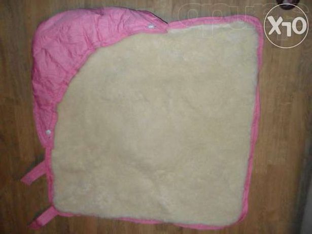 Зимний конверт-одеяло на овчине для девочки