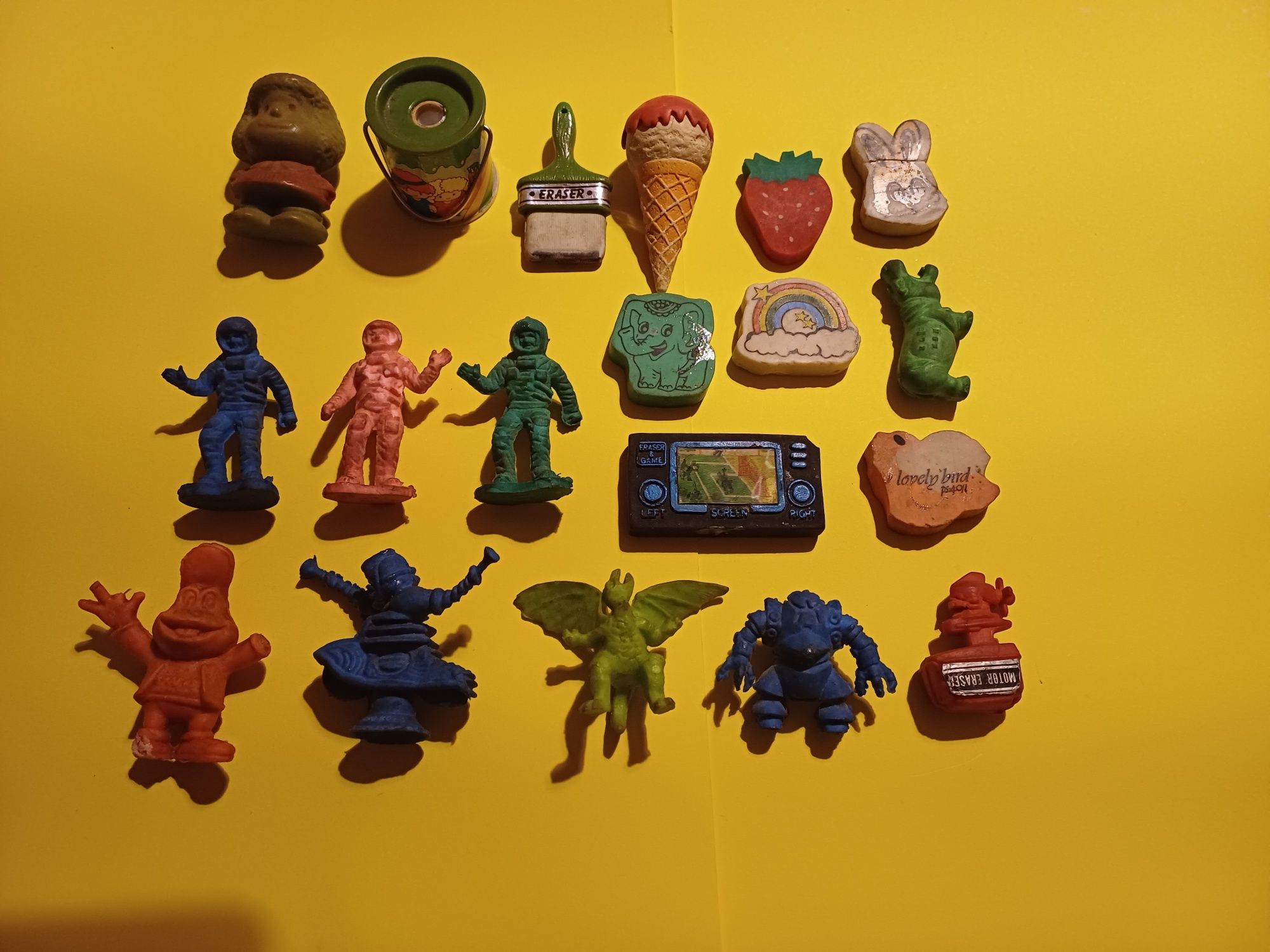 Borrachinhas, borrachas antigas, anos 80, Conjunto, colecção, raras.