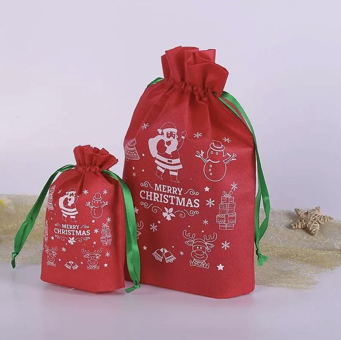 Worki na prezenty świąteczne torebki na prezent pod choinkę 8szt