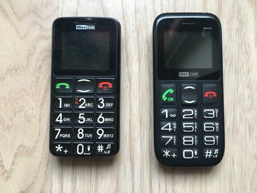 2x Telefon komórkowy dla seniora MaxCom MM426 i MM432BB