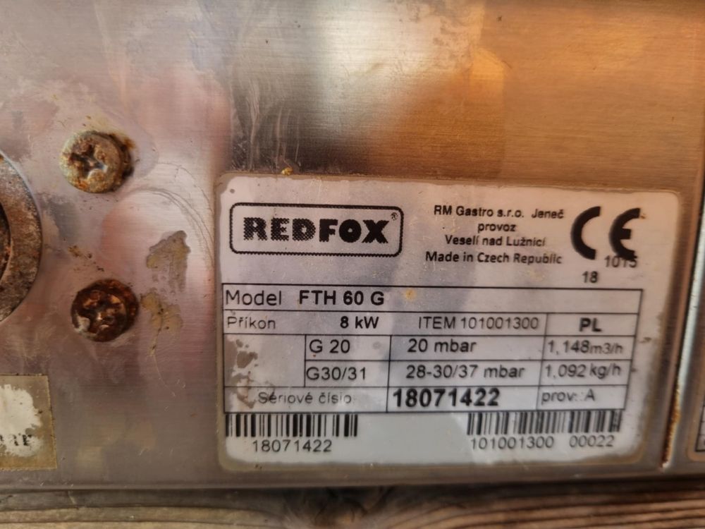 płyta grillowa gładka gazowa redfox