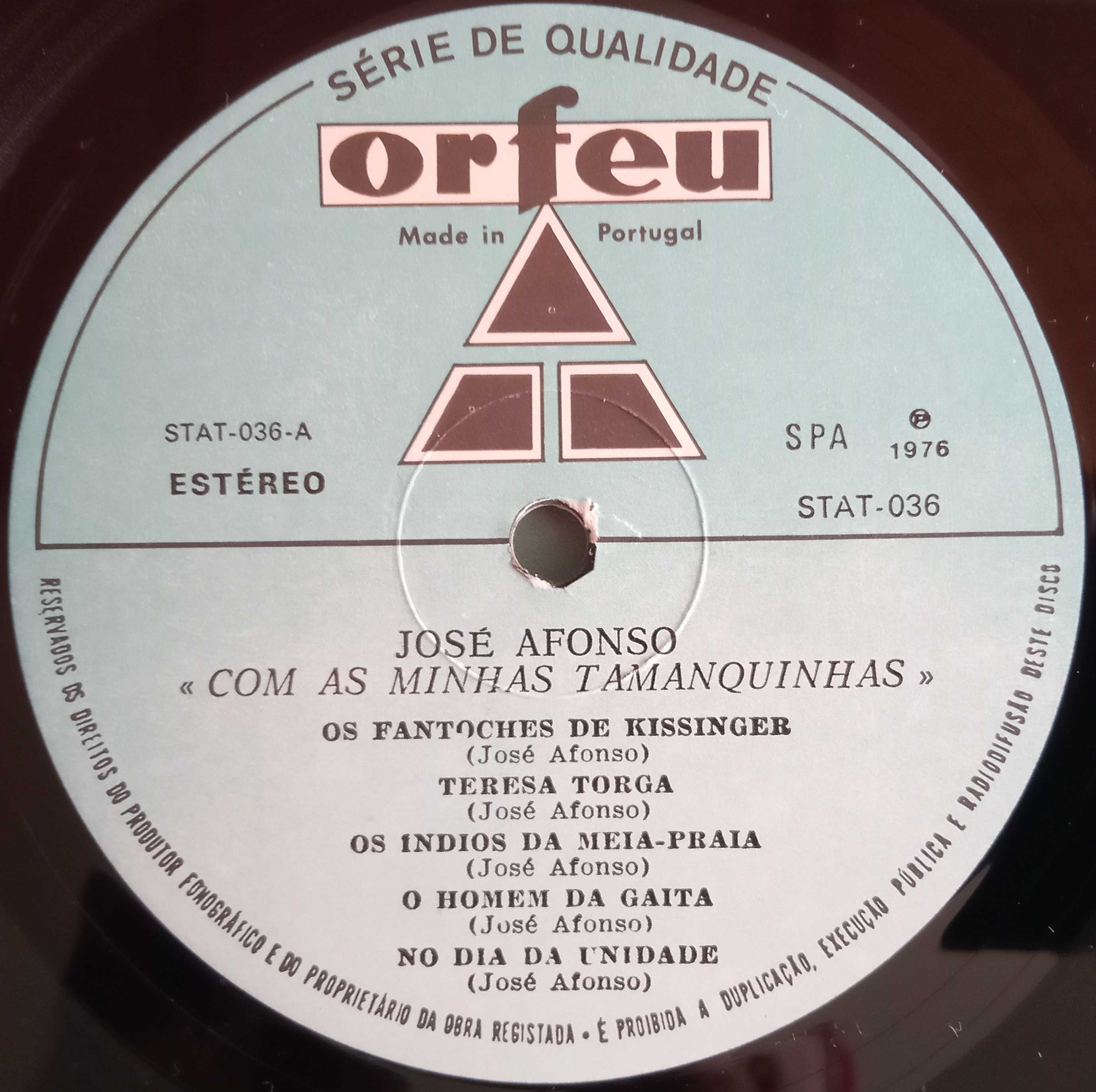 José Afonso	- - - - -		Com as Minhas Tamanquinhas	- - - - -	LP
