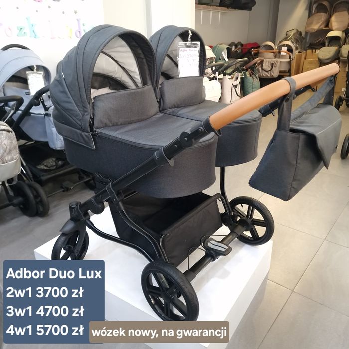 Wózek bliźniaczy Adbor Duo Lux 2w1 3w1 4w1