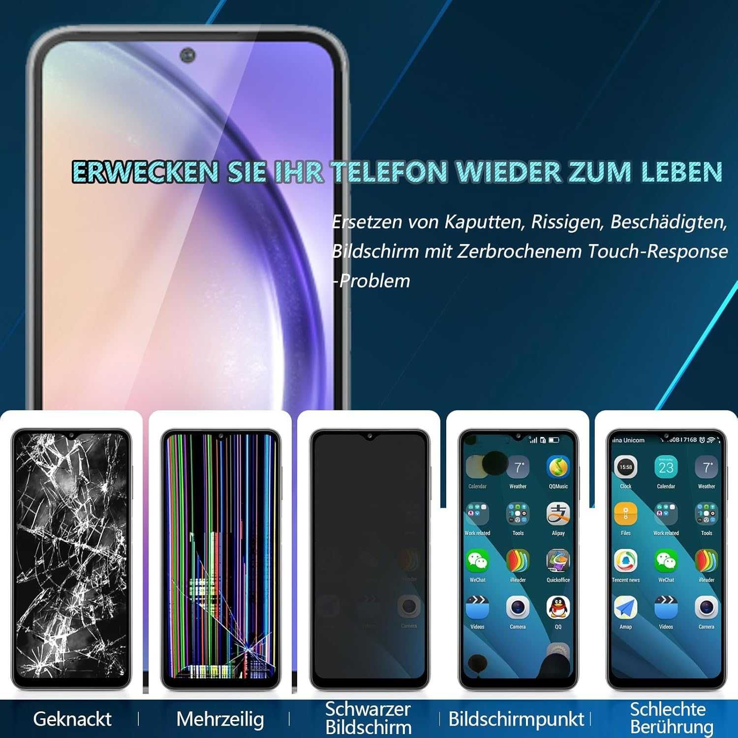 RongZy Wyświetlacz do Samsung Galaxy A54 5G SM-A546B LCD z narzędziami