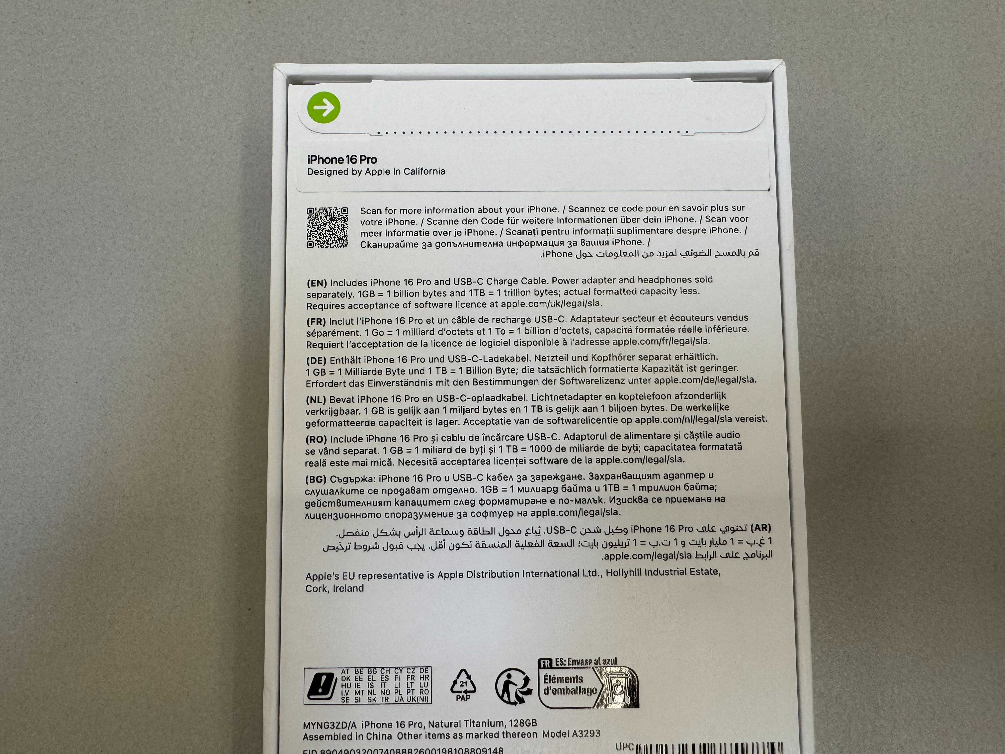 NOWY Apple iPhone 16 Pro 128GB Tytan Naturalny Teletorium Auchan W-CH
