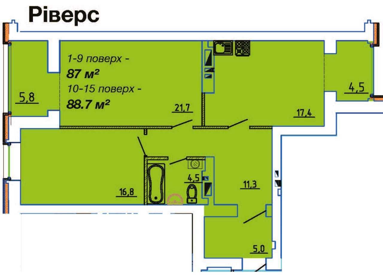 Квартира в новобудові ЖК Графський