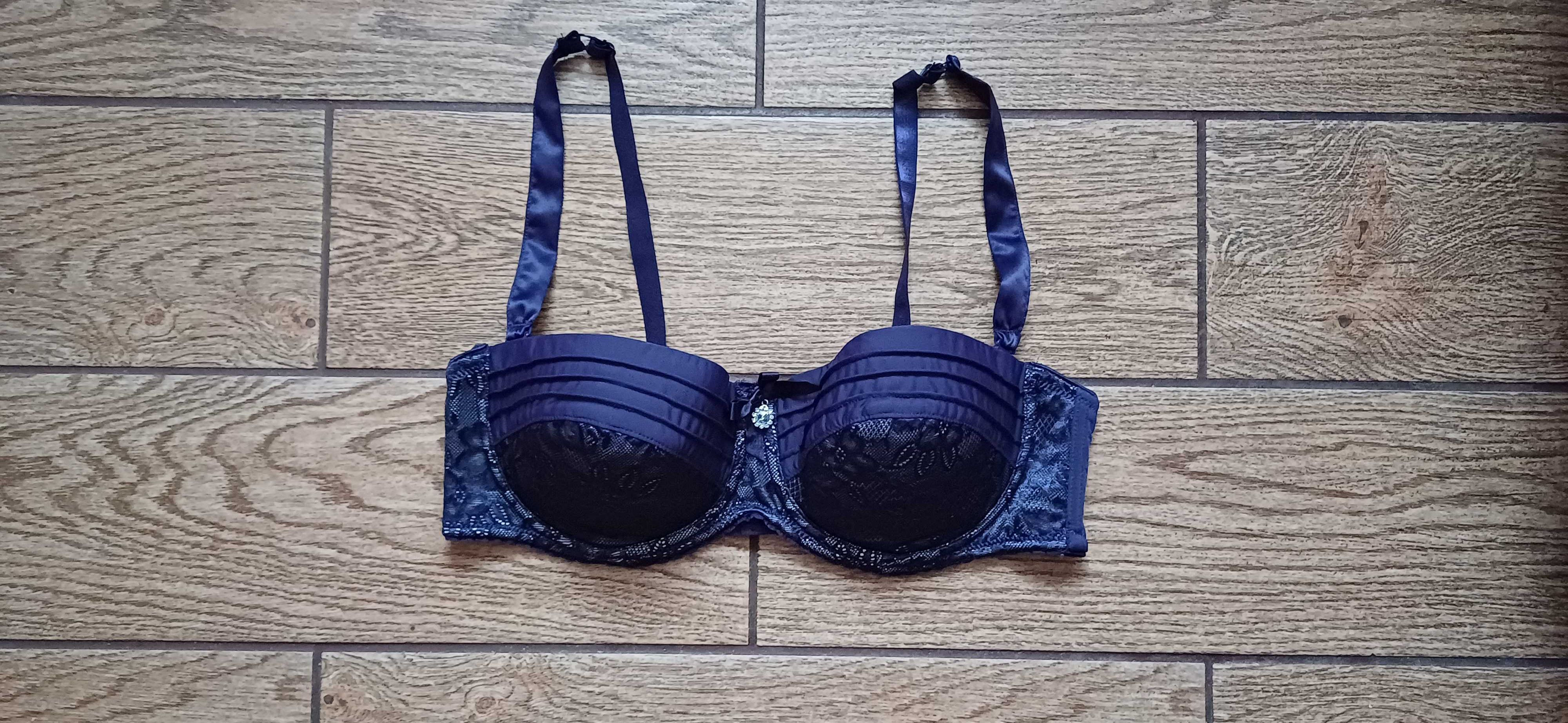 Fioletowy# śliwkowy biustonosz Miriale Luxury r. 90 C