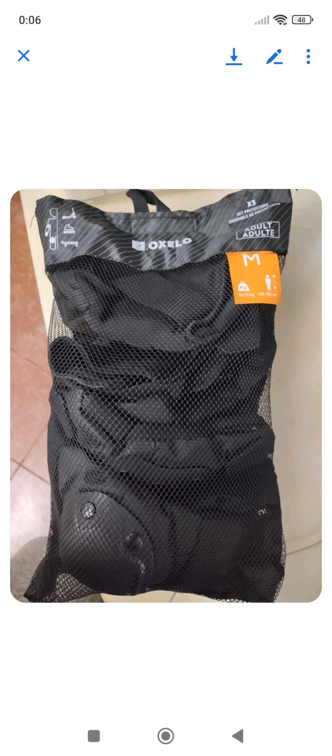 Patins novos 4 rodas com oferta das proteções
