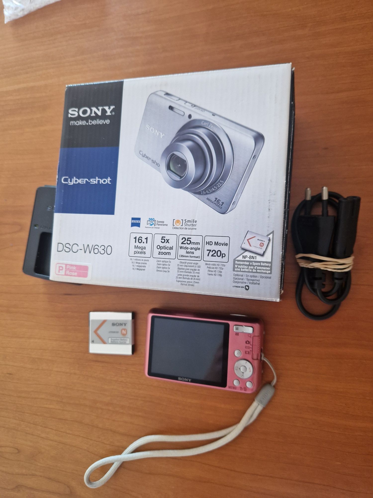 Cyber-shot Sony DSC W 630 Pink (16.1 MP)