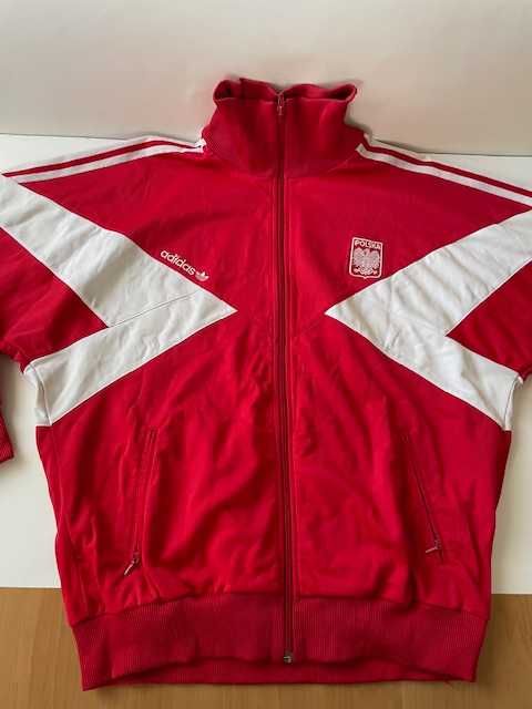Bluza piłkarska Polska reprezentacja retro Adidas rozmiar 56 XL