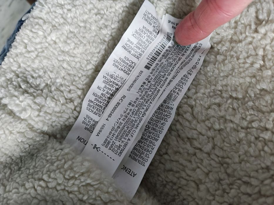 Nowa kurtka jeansowa Zara na baranku Aztecka XS-S