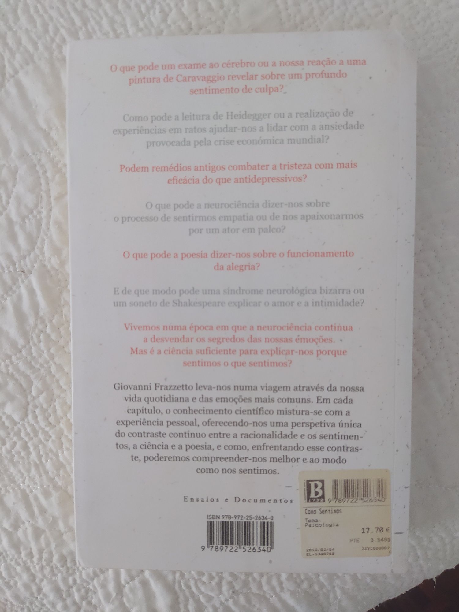 Livro do autor Giovanni Frazzetto