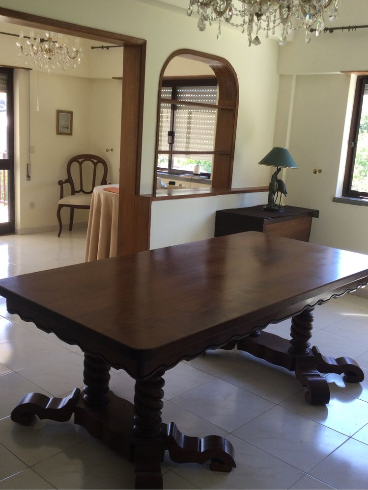 Mesa de Jantar Luis XV cerejeira 6 pessoas