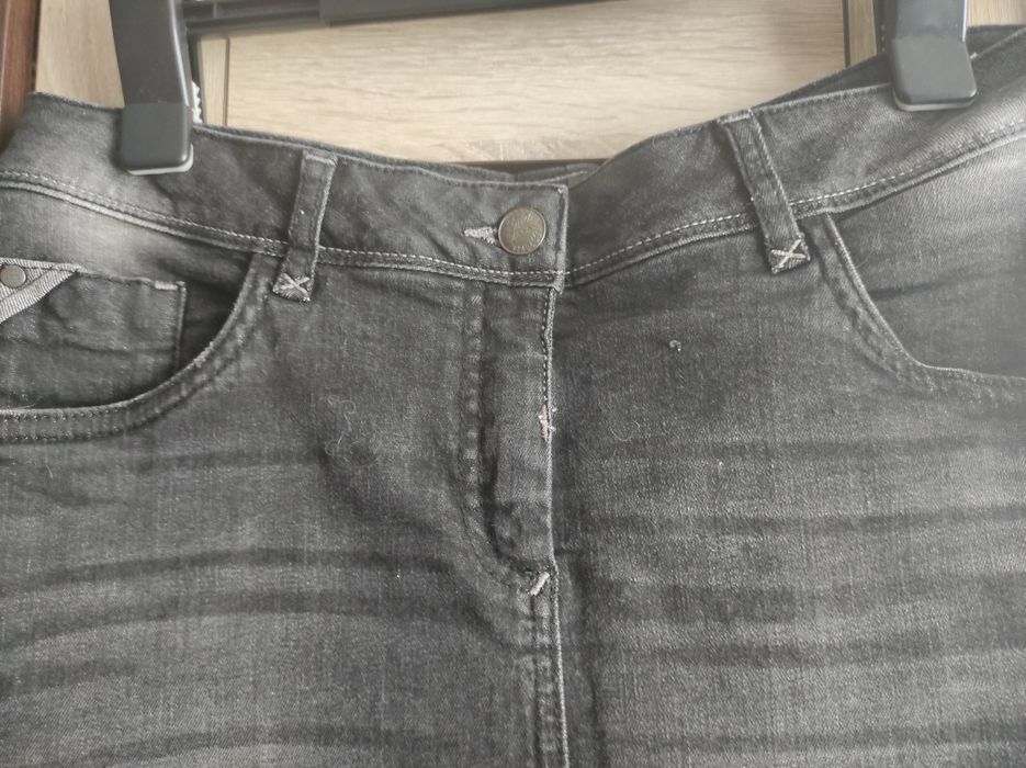 Spódnica czarna mini jeans 42 c&a