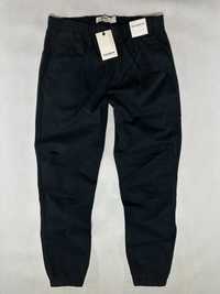 PULL & BEAR materiałowe spodnie czarne jogger chino M
