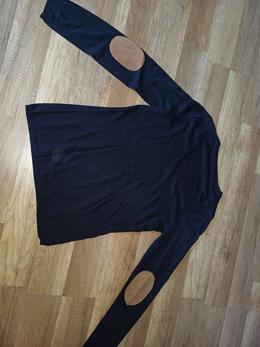 Massimo dutti sweter kaszmir jedwab S M czarny damski 36 38