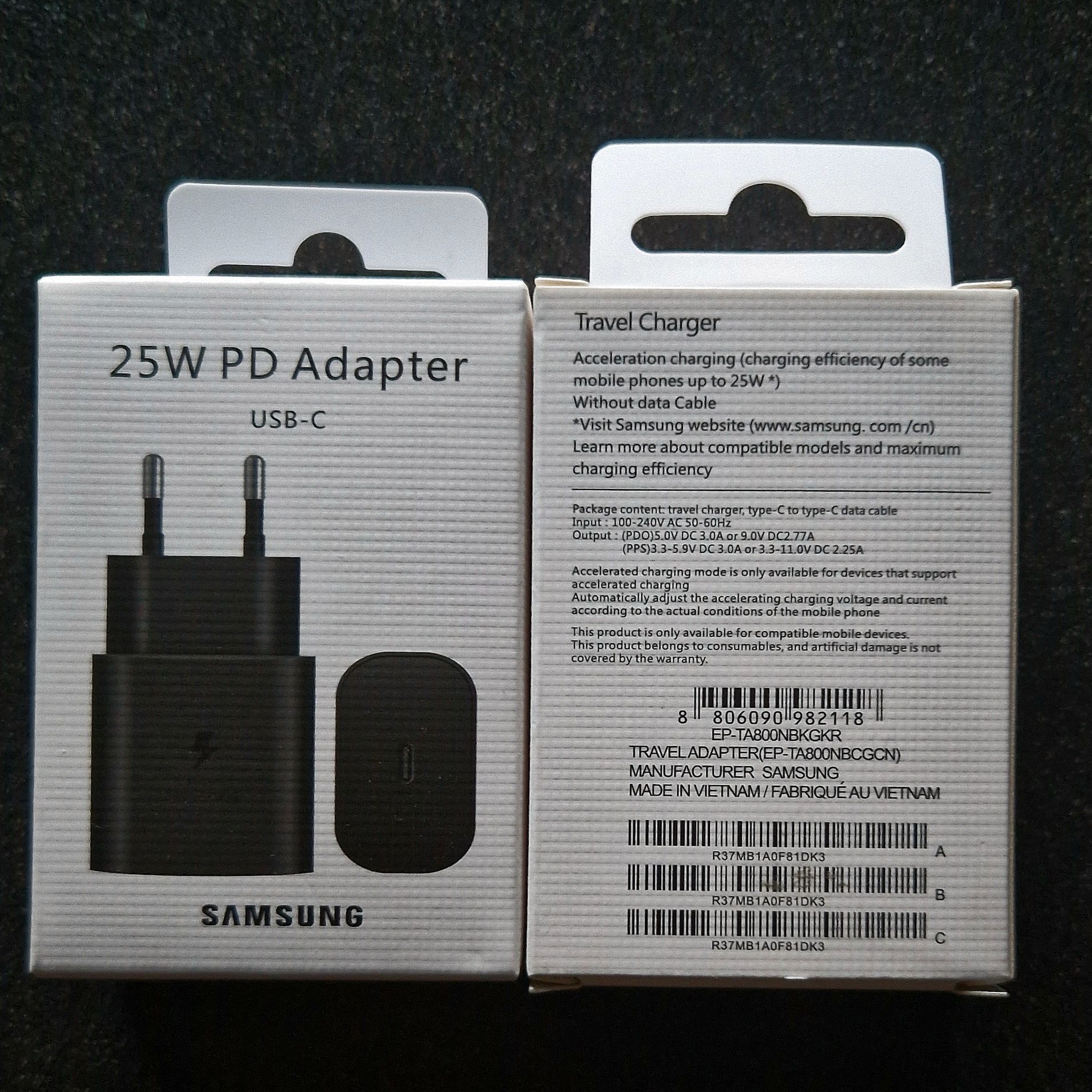 Зарядное устрой6ство блок быстрой зарядки Samsung typeC. 25W
