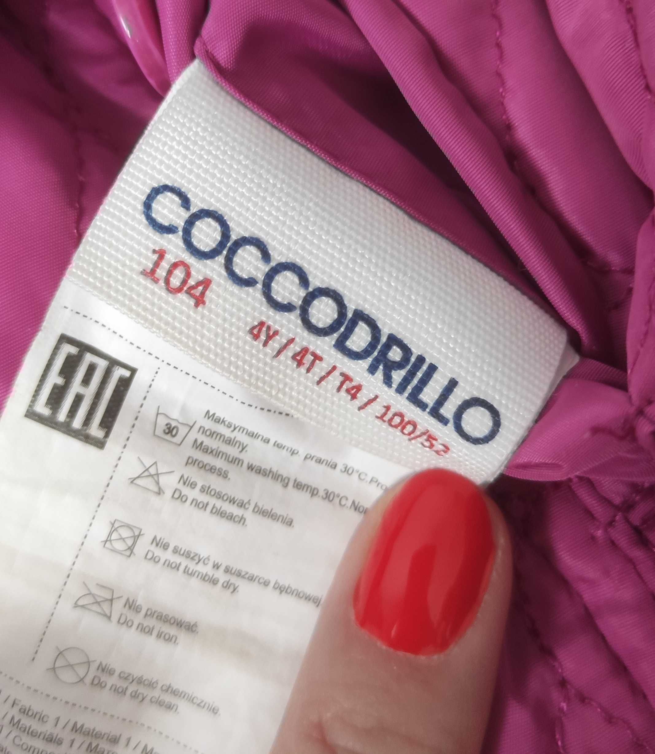 Kurtka Coccodrillo różowa / szara r 104 stan idealny